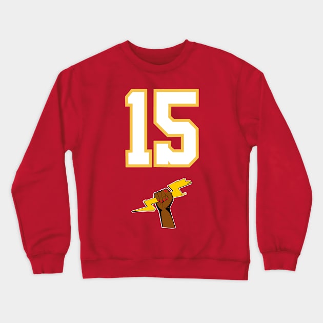 Putting Some Respect On The Chiefs Number 15 Showtime for Women! Crewneck Sweatshirt by Touching Lives Urban Apparel